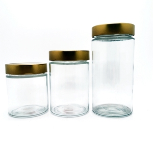 New Design Cylinder honey jam bottle glass jam jar food storage preserve honey glass jar