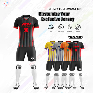 Camiseta de Fútbol de Poliéster Transpirable de Calidad Guangdong 2025, Uniformes de Fútbol para Adultos, Conjunto Masculino con Nombre de Equipo Personalizado - Product Image 2
