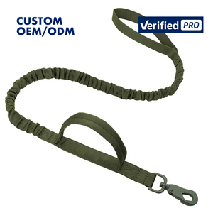 Offre Spéciale rétractable tactique chien laisse élasticité élastique pour la formation en plein air Nylon dentelle impression personnalisé chien laisse - Product Image 6
