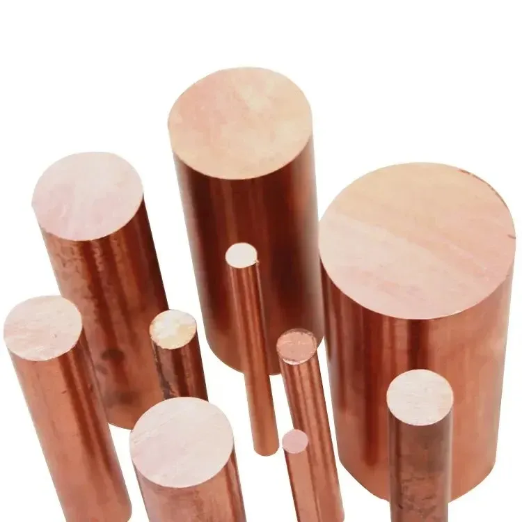 High Quality C101 Dia 2-90mm Round Rod Copper Bar Half-hard 99.9% Pure Copper Red Copper