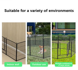 New Arrival Heavy-Duty Metal <strong>Dog</strong> Fence Panel Strong Outdoor <strong>Dog</strong> <strong>Cage</strong> Pen Trellis Gate Factory Customizable 3D Modelling Service - Product Image 6