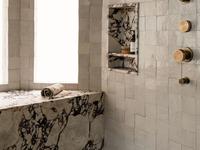 Comptoirs en marbre naturel Calacatta Viola SH STONE, dessus de table de toilette polis, vasque double en marbre pour salle de bain