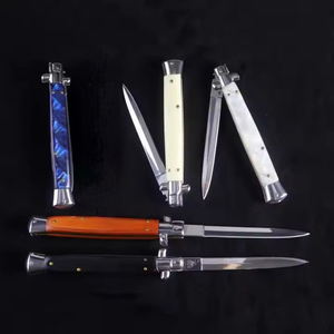 Özel logolar İtalyan renkli kolu 13in kamp katlanır bıçak Facas Taticas De Caca Bushcraft avcılık bıçaklar destekler - Product Image 3