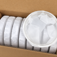 Boîte de Pétri ronde en verre borosilicaté avec plaque de gélose stérile à fond plat en plastique pour culture cellulaire