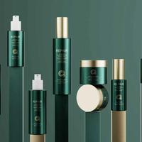 Ensemble de soins de la peau de luxe YIHUI Glass, emballage cosmétique, flacon carré plat, pot, tonique, lotion, essence, sérum, crème, bouchon à vis doré