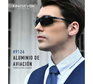 Kingseven phân cực nam nhôm kính mát lái xe gương ống kính nam Sun Glasses hàng không phụ nữ cho nam giới Eyewear 9126 - Product Image 2