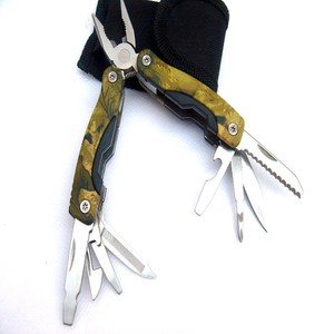<b>Mini</b> Camping Outdoor Multi-Tool <b>Pliers</b> Folding Camouflage Stainless Steel 13 Functions Survival Tool Small Size - Product Image 2