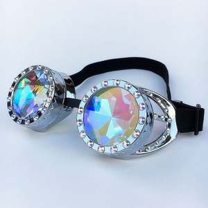 Gafas de Sol Steampunk con Logotipo Personalizado, Gafas de Moda Vintage de Metal Punk para Fiestas Rave, Gafas Caleidoscopio - Product Image 3