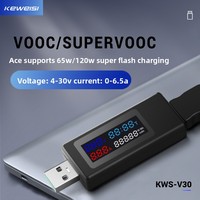 KWS-V30 Monophasé 120W USB Testeur Chargeur Détecteur Écran Couleur Voltmètre Ampèremètre
