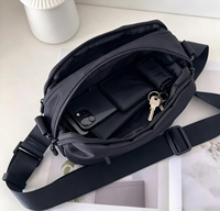 Sac bandoulière tendance avec fermeture éclair, léger, à sangle unique, pour unisexe