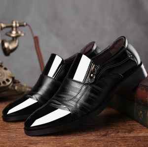 Nuove Scarpe Eleganti da Uomo Taglia Grande, Scarpe a Punta per Affari, Scarpe in Pelle con Chiusura a Pedale per il Tempo Libero - Product Image 5