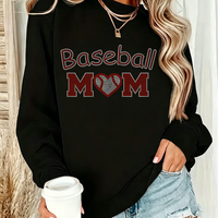 Desain Ibu Baseball Berhias Rhinestone untuk Transfer Panas pada Kaos