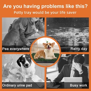 Tapis d'entraînement pour chien à 4 couches avec plateau, pelouse artificielle, toilette pour animaux de compagnie, pour intérieur et extérieur, grande bâche pour chien pour <span class=keywords><strong>appartement</strong></span> et patio - Product Image 3