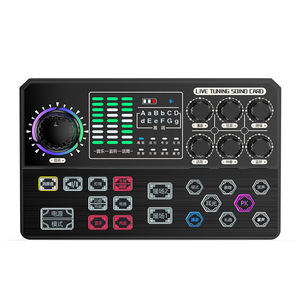Yiscaxia Professional Live Stream Vocal Sound Card Audio <strong>Interface</strong> Mixer Support Multi-Channel Mixing Sound Card - Product Image 1