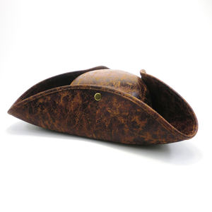 Cappelli da Pirata dei Caraibi in Pelle <span class=keywords><strong>Capitano</strong></span> Jack Tricorno Elegante per Halloween Festival Carnevale Festa in Maschera - Product Image 3