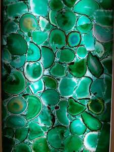Dalles translucides en agate verte polie de luxe GOLDTOP, épaisseur 20mm/18mm, 2500x1300mm, pour murs d'accentuation lumineux, luxueuses - Product Image 2