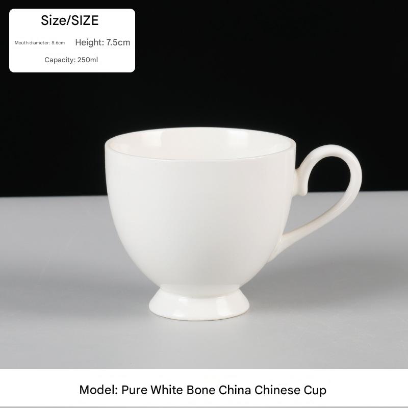 Tasse à thé blanche de style chinois 250ML