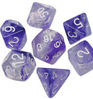 Jeu de dés polyédriques en plastique acrylique pour Dungeons and Dragons RPG, transparents, couleurs mélangées