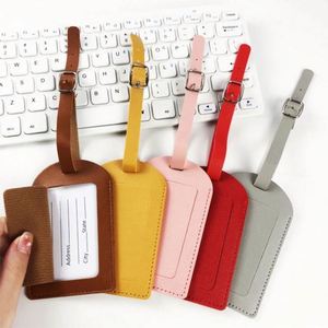 New Hot Spot Multi-Color Creative Leather PU Luggage <b>Tag</b> Multi-Functional Boarding Pass Check-In <b>Suitcase</b> <b>Tag</b> Gift Letter - Product Image 2