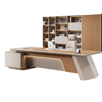 Chaise de bureau de luxe légère haut de gamme simple et moderne ensemble président directeur superviseur meubles table de patron