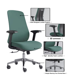 <span class=keywords><strong>Silla</strong></span> Ergonómica Moderna de Tela con Elevación, para Oficina, Visitas, <span class=keywords><strong>Estudio</strong></span> de Grabación, Hogar, Sala de Reuniones - Cómoda - Product Image 4