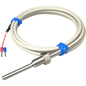 Sensor de temperatura con termistor NTC5K/10K/50K, con rosca de montaje impermeable de acero inoxidable y cable de PVC de alta calidad - Product Image 1
