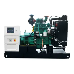 Pemasok Cina set Generator Diesel berpendingin air daya elektrik bingkai terbuka 3 fase OEM 50HZ 80kw 100kva untuk Genset industri