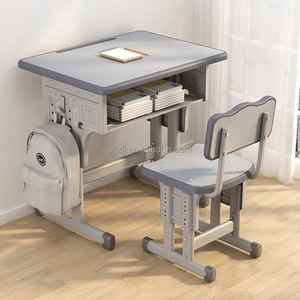 Có Thể Điều Chỉnh Sinh Viên Hiện Đại Bàn Và Ghế Đặt Giá Rẻ Đồ Nội Thất Cho Trường Cao Đẳng Đại Học Và Trung Học Vật Liệu Kim Loại - Product Image 3