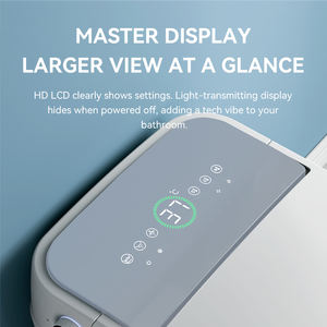 Vente flash, siège chauffant en céramique blanche à poser au <span class=keywords><strong>sol</strong></span>, double chasse d'eau, <span class=keywords><strong>WC</strong></span> intelligent automatique, télécommande, toilette intelligente - Product Image 6