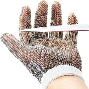Gants de boucher en <span class=keywords><strong>maille</strong></span> métallique en fil d'acier inoxydable 316L résistants aux coupures - Product Image 2