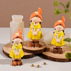 Molde <span class=keywords><strong>de</strong></span> silicona 3D <span class=keywords><strong>de</strong></span> niña <span class=keywords><strong>de</strong></span> las flores para velas, bricolaje, cera aromática, hadas, gnomos, figuras <span class=keywords><strong>de</strong></span> yeso, resina, molde <span class=keywords><strong>de</strong></span> fundición artística, decoración del hogar, regalo - Product Image 1
