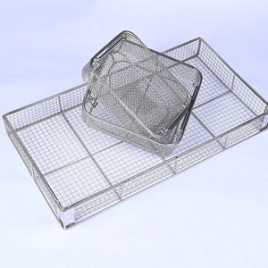 Cestello in Acciaio Inox a Maglia Fine con Manico Fisso, Vassoio di Precisione per Trasporto Chip Elettronici - Product Image 6