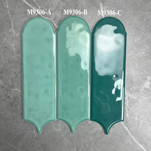 Azulejo de plumas moderno de 90x308MM, azulejos de pared de cerámica decorativos de colores degradados para Interior de baño, madera, brillo mate, <span class=keywords><strong>familia</strong></span> verde - Product Image 2