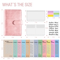 Venta caliente personalizado A6 Euro Notebook PU cuero cocodrilo patrón hojas sueltas libro de contabilidad libro de tapa dura ahorro de dinero