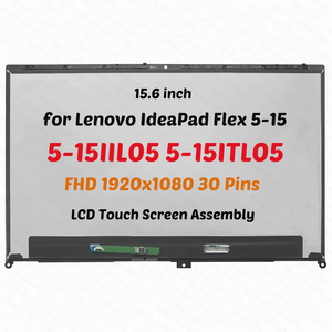 Écran tactile LCD pour ordinateur portable 15,6 <span class=keywords><strong>pouces</strong></span> FHD IPS pour <span class=keywords><strong>Lenovo</strong></span> IdeaPad Flex 5-15ITL05 5-15IIL05 81X3 82HT 1920X1080 Neuf - Product Image 1