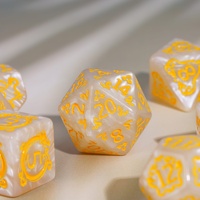 Udixi Plastique Polyédrique logo personnalisé rpg donjons et dragons Acrylique coloré dragon motif jeu de dés ensemble