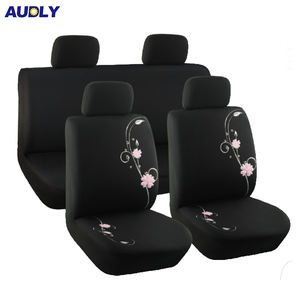 Rahat moda evrensel boyutu bez kumaş kelebek çiçek desen pembe araba klozet kapağı kız kadın için - Product Image 4