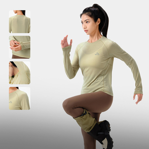 Maglietta Sportiva da <span class=keywords><strong>Donna</strong></span> PELLIOT Serie P Antibatterica <span class=keywords><strong>Calda</strong></span> e Delicata sulla Pelle <span class=keywords><strong>Maglia</strong></span> Interna a Maniche Lunghe 87% Lana - Product Image 5