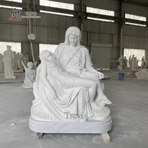 Estatua de <span class=keywords><strong>la</strong></span> Pietà de Mármol de Trevi, Escultura de María con Jesús para Iglesia, Jardín Exterior, Decoración Conmemorativa - Product Image 2
