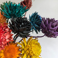 Rangkaian Bunga Kering Besar untuk Pernikahan, Bunga Protea Artichoke yang Tahan Lama, Ramah Lingkungan, Dekorasi Rumah