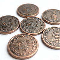 Jetons de jeu espagnols anti-contrefaçon, pièces de monnaie antiques couleur cuivre pour jeux d'arcade en intérieur