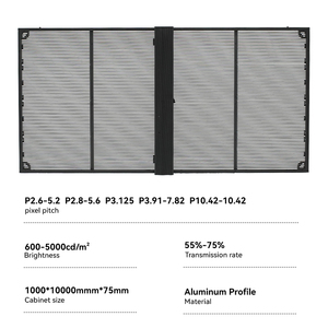 Pantalla LED Transparente para Ventanas, Video Wall Publicitario, Pantalla LED Transparente HD P3.9-7.8 para Centros Comerciales - Product Image 4