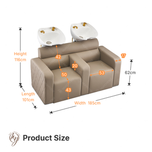 Profesyonel saç salonları SC218 için kase ile ayarlanabilir çift şampuan sandalye - Product Image 5