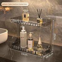 Panier de rangement mural pour salle de bain, organisateur de maquillage transparent, étagère de rangement en acrylique, support de rangement pour toilettes