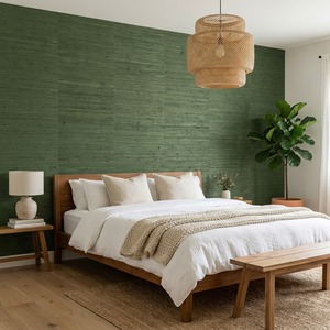 Modern Minimalist Weave Seamless Microfiber <b>Fabric</b> Wall Covering Nonwoven <b>Waterproof</b> Anti-Mildew Florals 100% ES Upholstery - Product Image 2