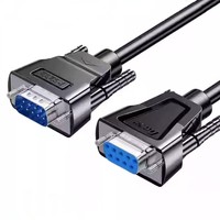 DTECH konektor Db9 perempuan Ke perempuan RS232 kabel seri Crossover penuh 9-Pin