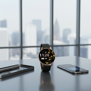 Montre connectée élégante pour femmes avec fonction d'appel, écran TFT 1,27 pouces, suivi d'activité, moniteur de fréquence cardiaque <span class=keywords><strong>24h</strong></span>/24, suivi du sommeil et du cycle menstruel, étanchéité IP68 - Product Image 2