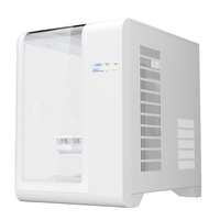 OEM double face verre Mid-Tower gaming case USB3.0 cube ventaliation trous micro pc case avec ventilateur argb