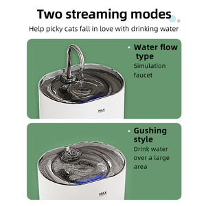 Fontaine à eau pour animaux de compagnie, pour chats et chiens, design arrondi, détachable, réutilisable, avec tête en acier inoxydable FT666 - Product Image 3