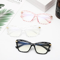 Montures de lunettes anti-lumière bleue transparentes rectangulaires de couleur gelée tendance, vente en gros, forme de visage diamant